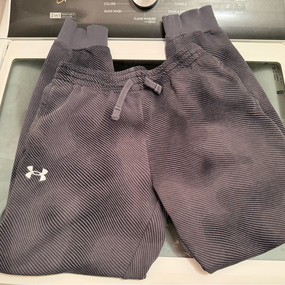 Gray Under Armour Youth Jogger Tapered Sweatpants
